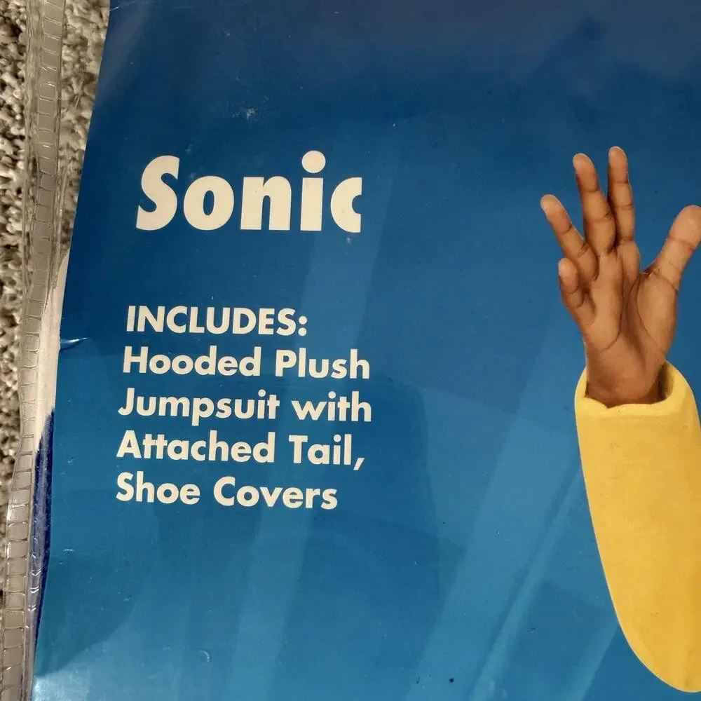 Spirit Sonic The Hedgehog Costume Child M 8-10 Video Game Cosplay Gamer Cartoon